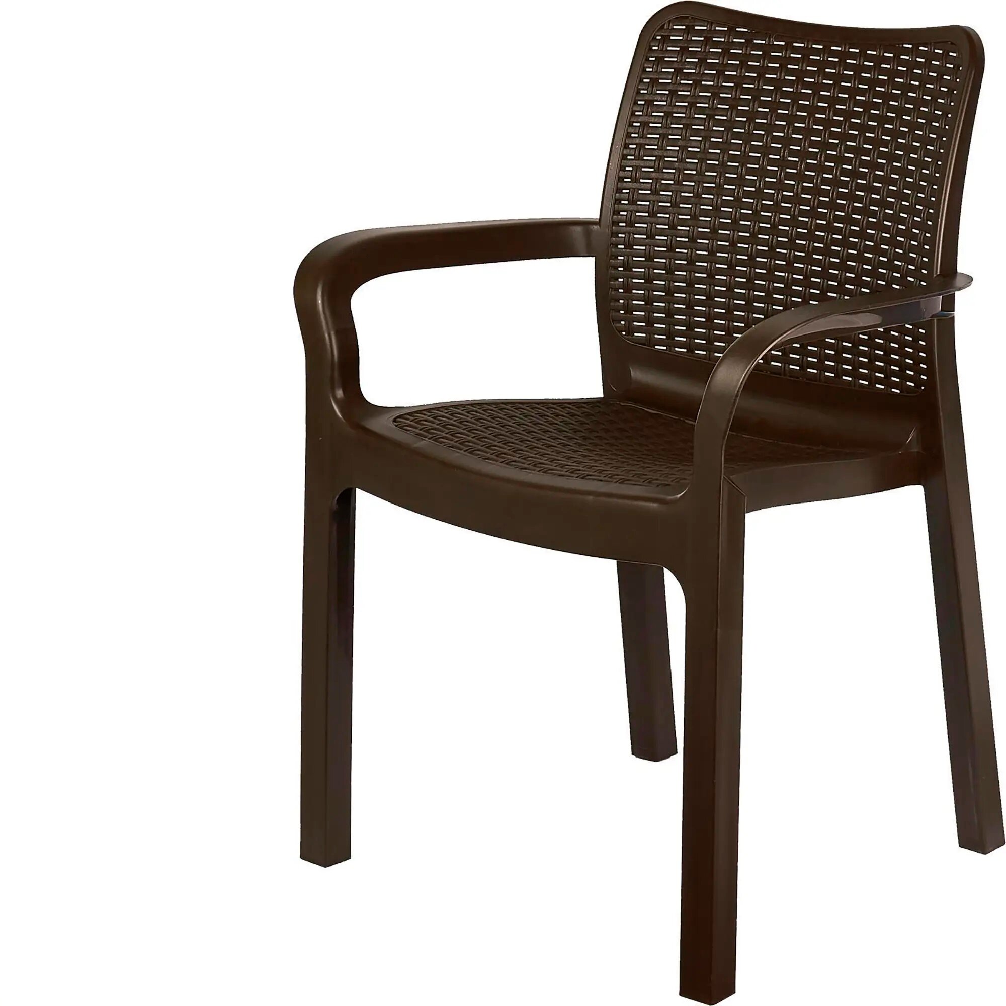 Стул пластиковый Rattan 506х580х833мм горький шоколад