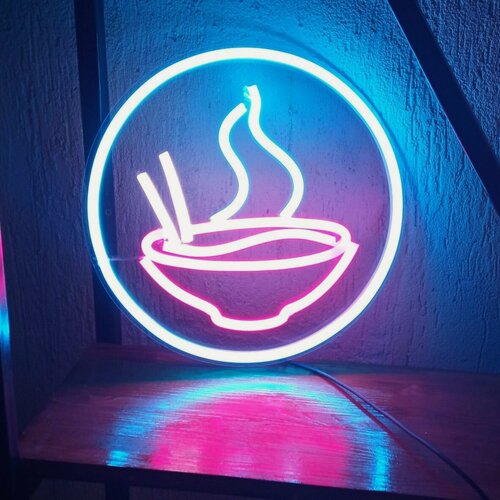 Изображение товара Неоновая вывеска Elmarto Wok (Вок), 30 см