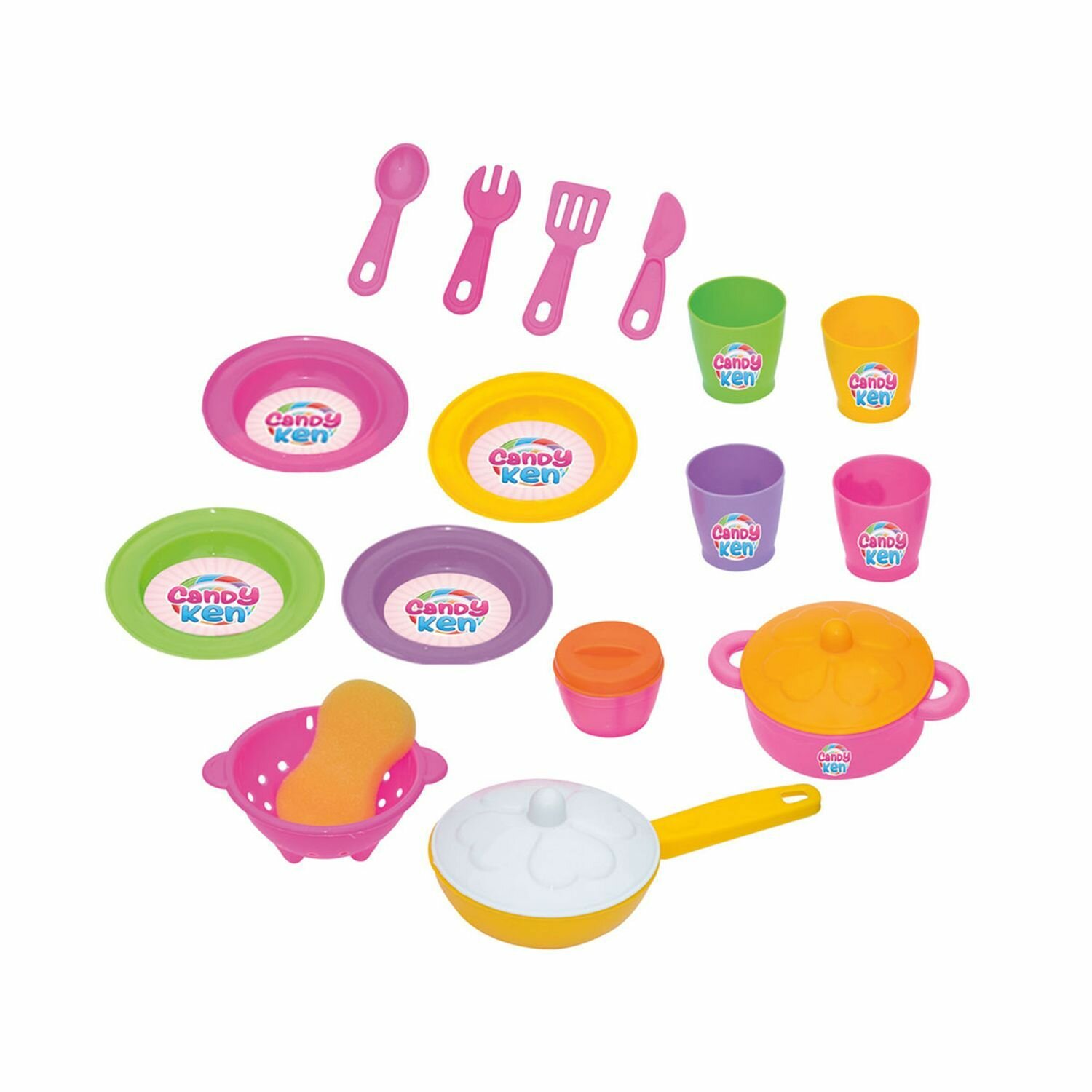 Набор посуды Candy&Ken, в лотке, 21 предмет — фото 1
