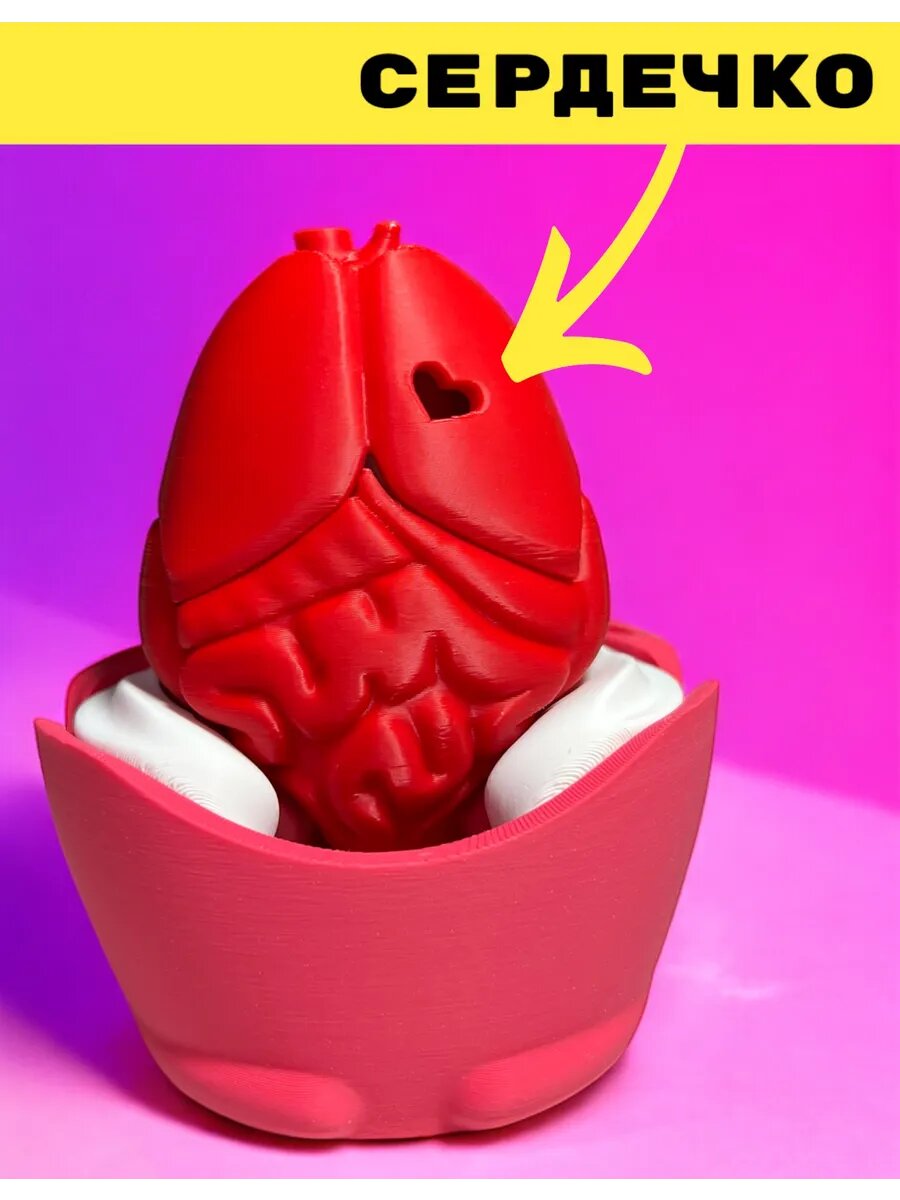 Матрешка - Muerta уникальная 13 см 10 элементов скелет сердце фигурка — фото 1