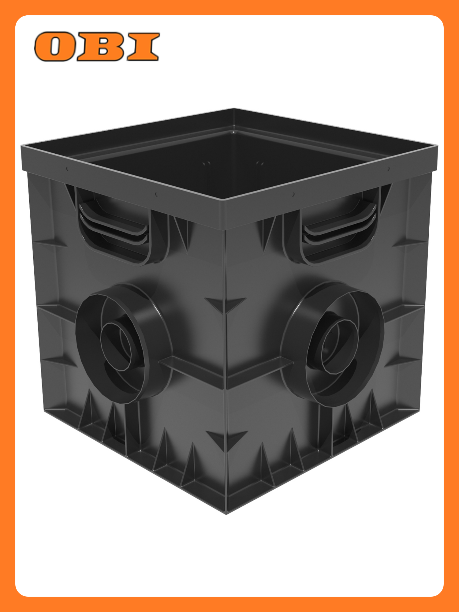 Дождеприемник Gidrolica Point  300x300мм  черный  встраиваемый  пластик