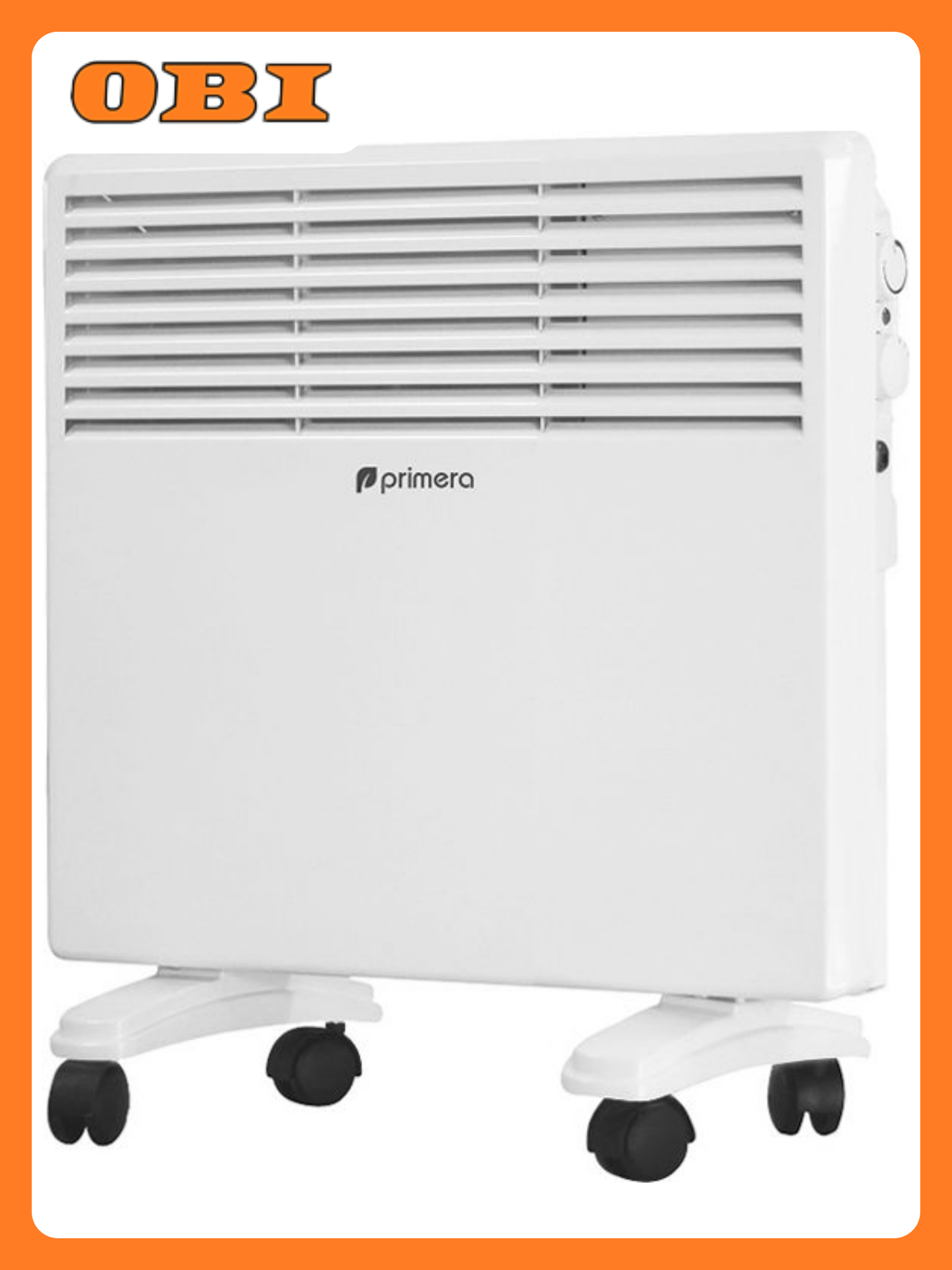 Конвектор электрический Primera PHP-1000-MXB монолитный нагревательный элемент белый