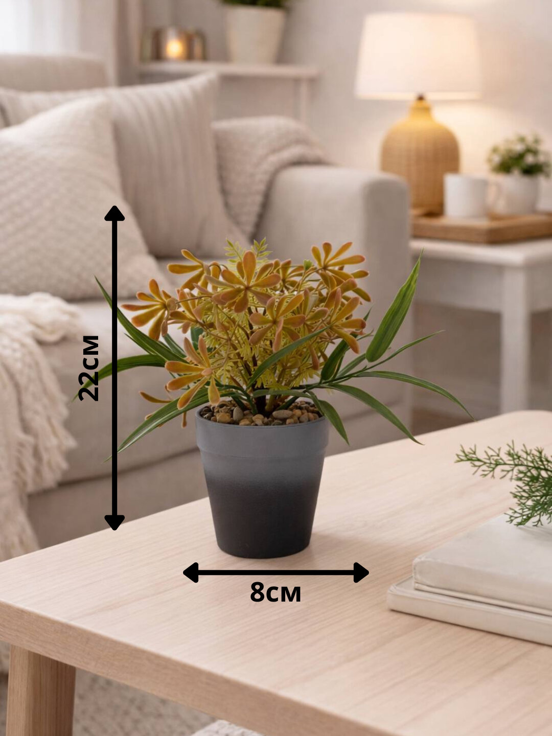 Искусственные декоративные цветы в горшке для интерьера