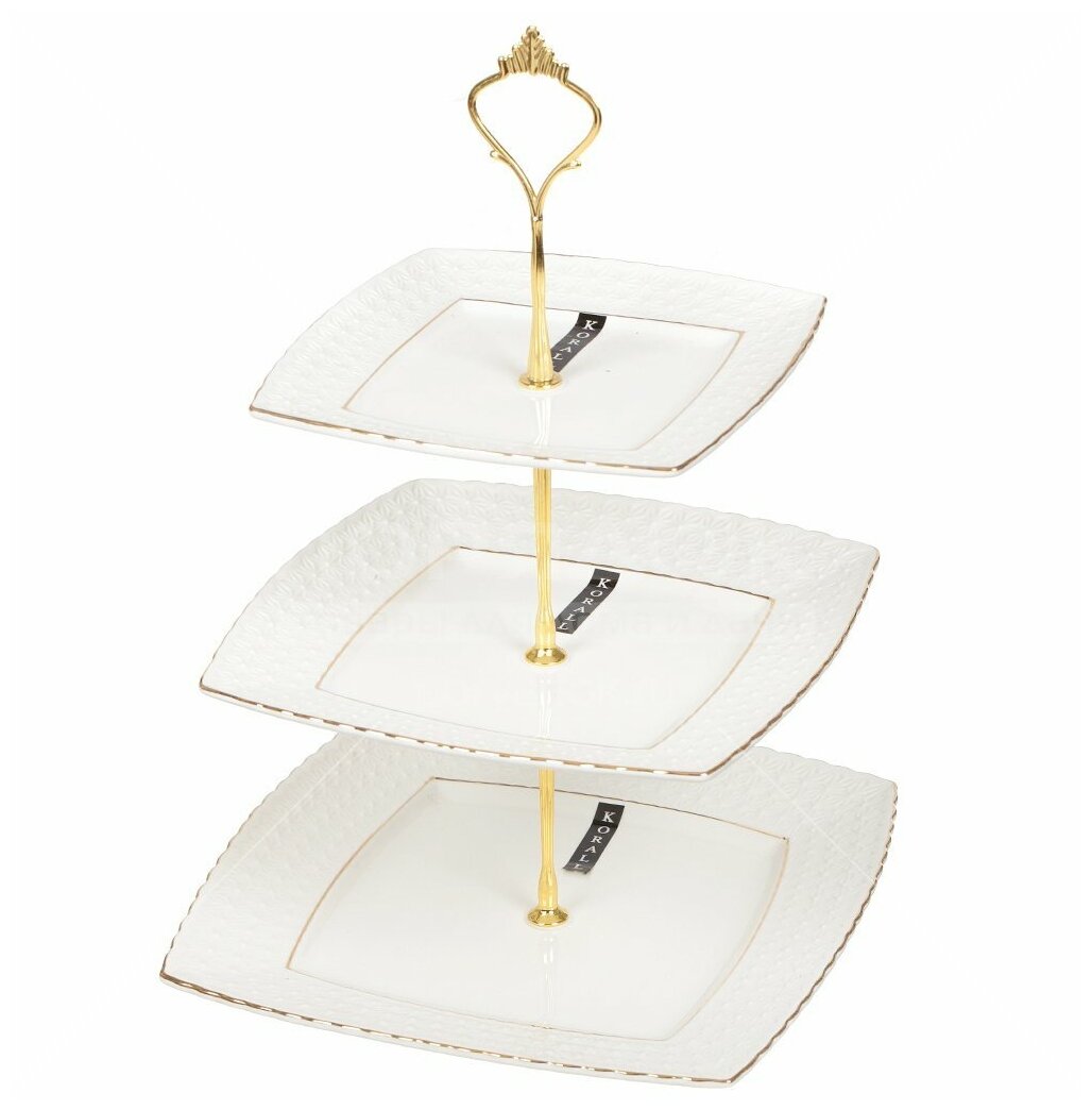 фото Коралл Фруктовница Снежная королева СМВ0128-А, 25.4х25.4 см