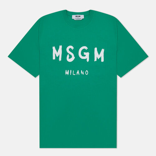 Футболка MSGM, хлопок, размер M, зеленый