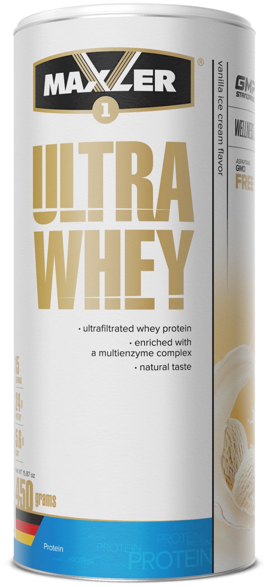 Протеин сывороточный Maxler Ultra Whey 450 гр. - Ванильное мороженое