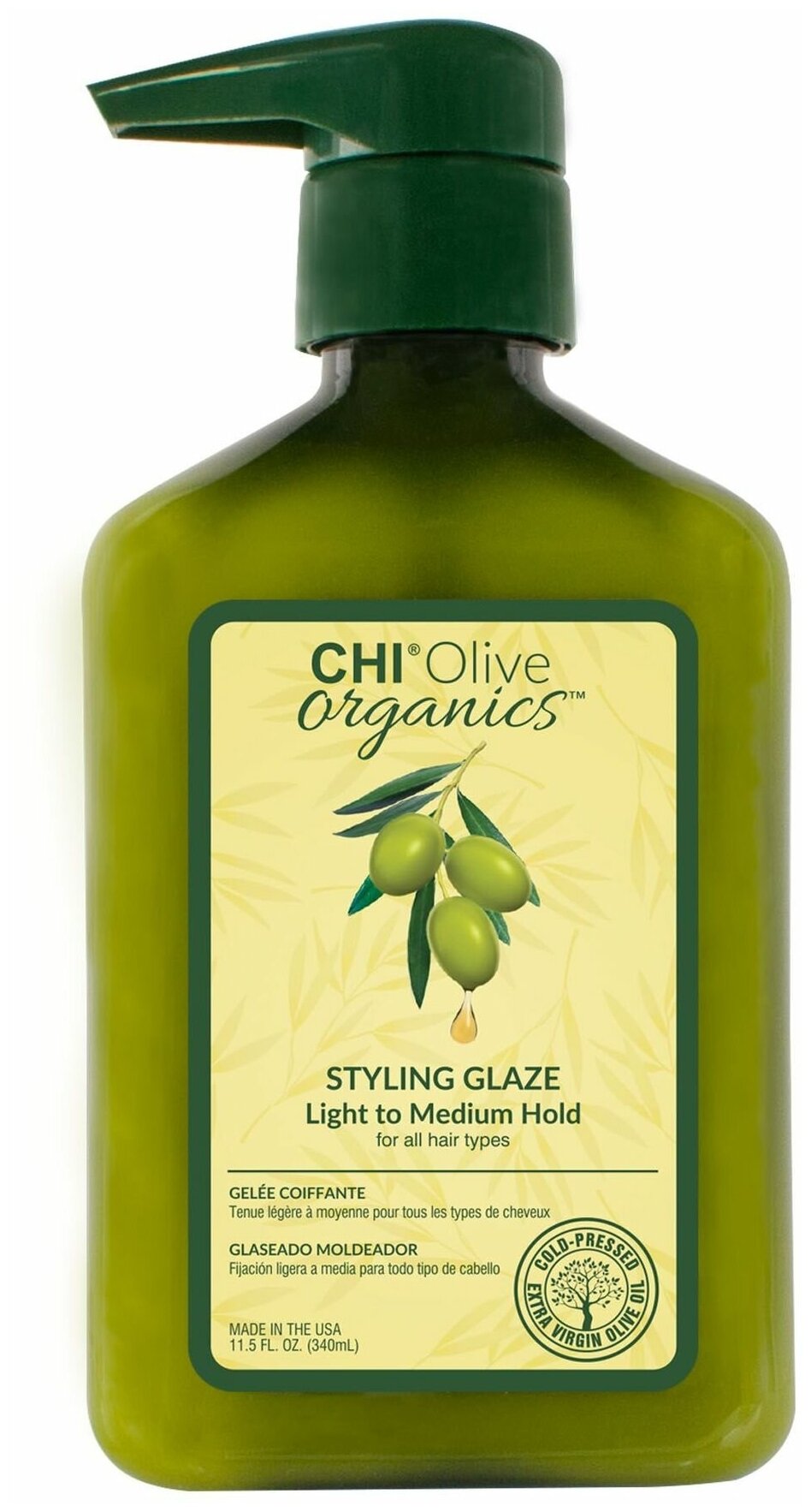 CHI Olive Organics гель-стайлинг Styling Glaze, средняя фиксация, 340 мл