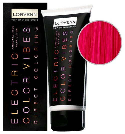 LORVENN Краситель прямого действия Electric Color Vibes, фуксиевый сатурн, 90 мл