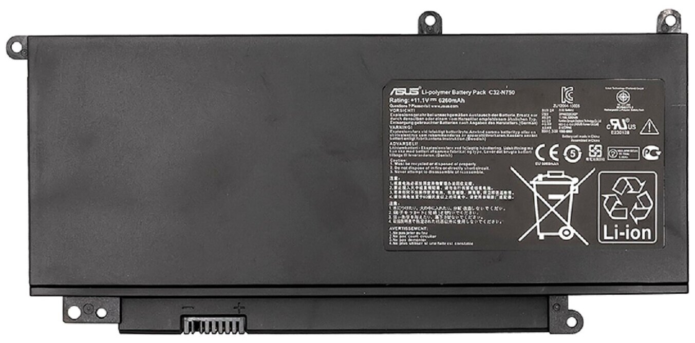   iQZiP   Asus N750JK 11.1V 6200mAh C32-N750 