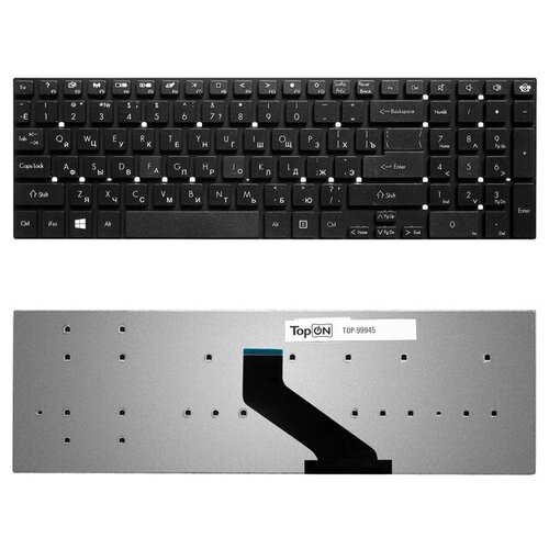 Клавиатура для ноутбука Packard Bell EasyNote LS11 LS13 LV11 TS13 TS44 Series Г-образный Enter Черная без рамки V121702AS1 111000₽
