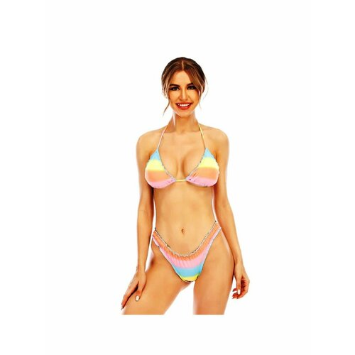 фото Купальник , размер 44, мультиколор, розовый aurella