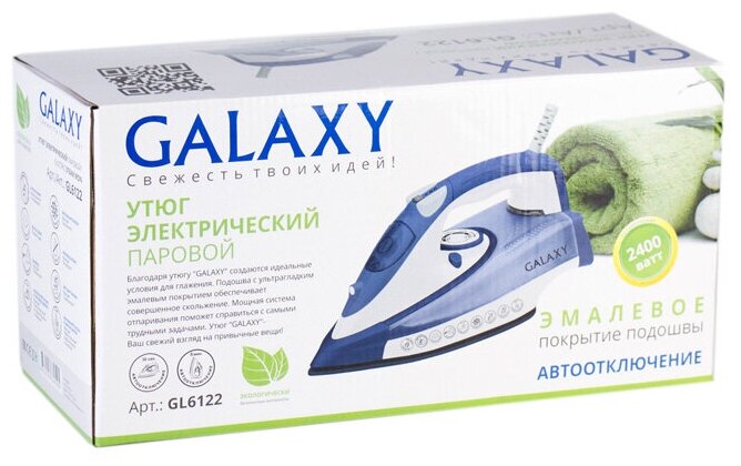 Утюг GALAXY LINE GL6122, синий/белый - фотография № 6