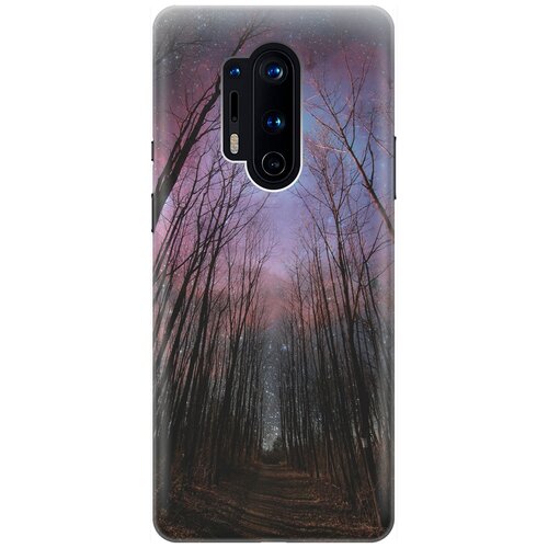 фото Ультратонкий силиконовый чехол-накладка для oneplus 8 pro с принтом "тропа и звездное небо" gosso