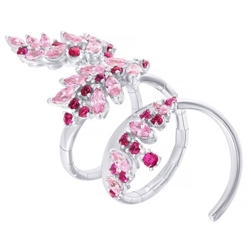 фото Element47 кольцо из серебра 925 пробы с кубическим цирконием srt00014_ko_002_wg, размер 18