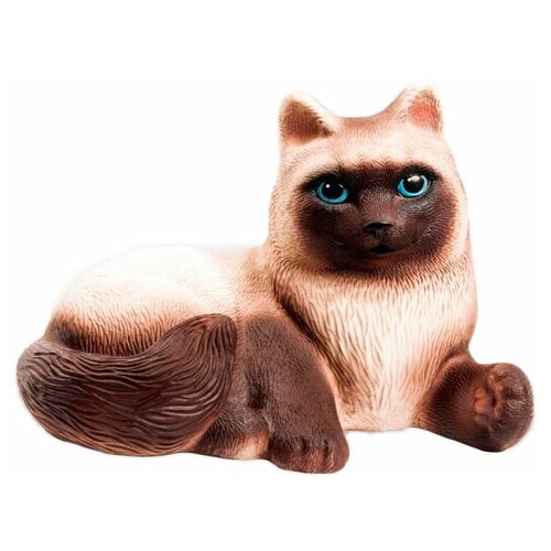 Игрушка для ванной ОГОНЁК Кошка Сиамка, С-631, коричневый огонек пластизоль кошка сиамка с 631 с 1 года