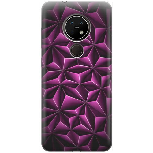 фото Re:pa накладка transparent для nokia 6.2 / 7.2 с принтом "лиловый узор"