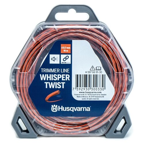 фото Леска для триммера husqvarna whisper twist 2.7 мм/10 м бесшумная