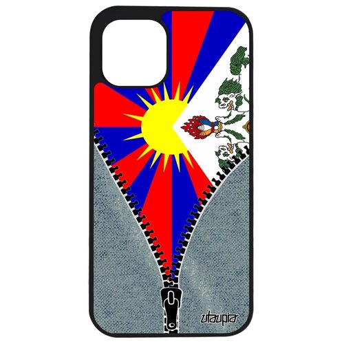фото Чехол на телефон iphone 12, "флаг тибета на молнии" страна государственный utaupia