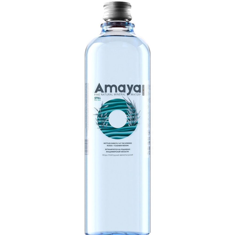 Природная минеральная негазированная вода "AMAYA" в стеклянной бутылке (6x750ml), 1 упаковка.