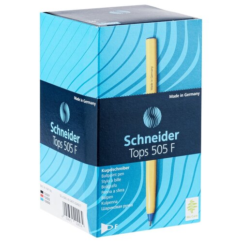 Купить Schneider Набор шариковых ручек Tops 505 F, 0.8 мм, черный цвет чернил, 50 шт.