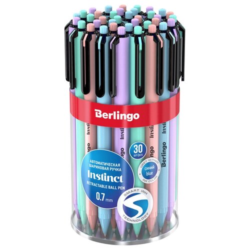 фото Berlingo набор шариковых ручек instinct, 0.5 мм, 30 шт., синий цвет чернил