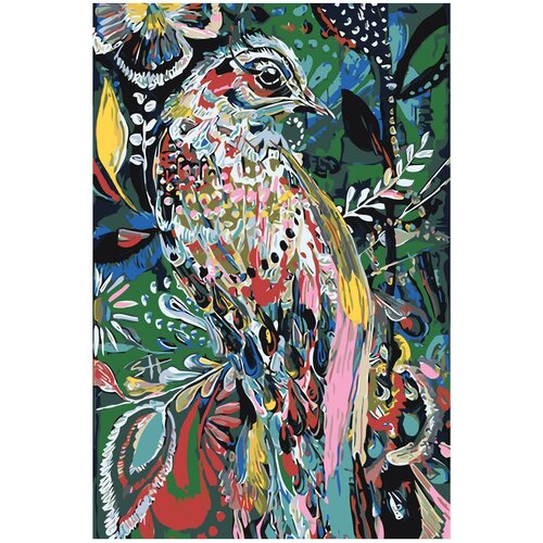 Райская птица Раскраска картина по номерам на холсте птица секретарь раскраска картина по номерам на холсте