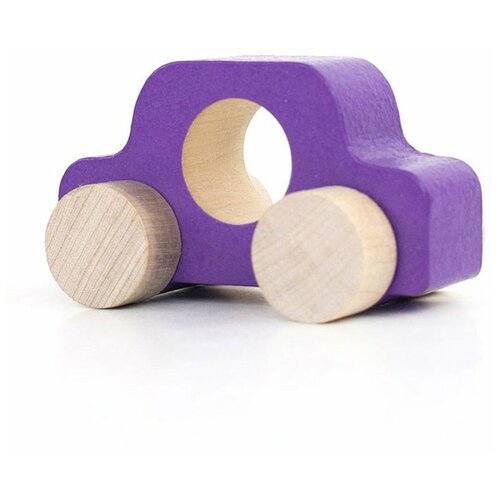 машинка томик дерево малиновая Каталка-игрушка Томик Машинка 2-104, фиолетовый