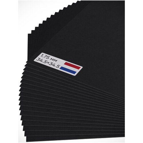 Картон для паспарту Eska чёрный 34.5×34.5см 1.75мм 1190г ×18