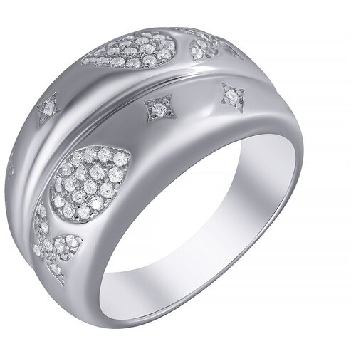 фото Element47 кольцо из серебра 925 пробы с кубическим цирконием z01099_ko_001_wg, размер 18