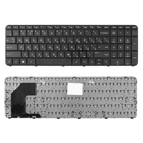 Клавиатура для ноутбука HP Pavilion Envy 15-b Sleekbook 15 TouchSmart 15-b100 Series Плоский Enter Черная с черной рамкой 703915-251 135000₽