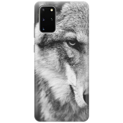 фото Ультратонкий силиконовый чехол-накладка для samsung galaxy s20+ с принтом "спокойный волк" gosso