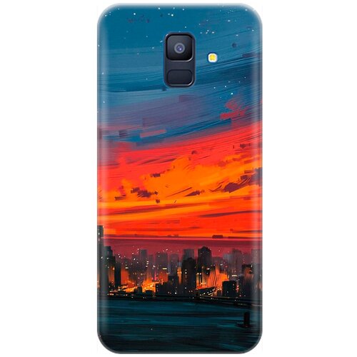 фото Re:pa накладка transparent для samsung galaxy a6 plus (2018) с принтом "ночь и мегаполис"