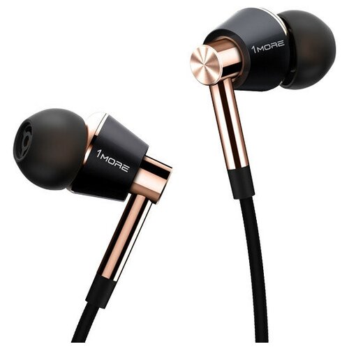 фото Наушники 1more triple driver in-ear e1001, черный/золотой