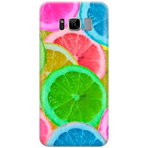 фото Силиконовый чехол на samsung galaxy s8 / самсунг с8 с принтом "разноцветные лимоны" gosso