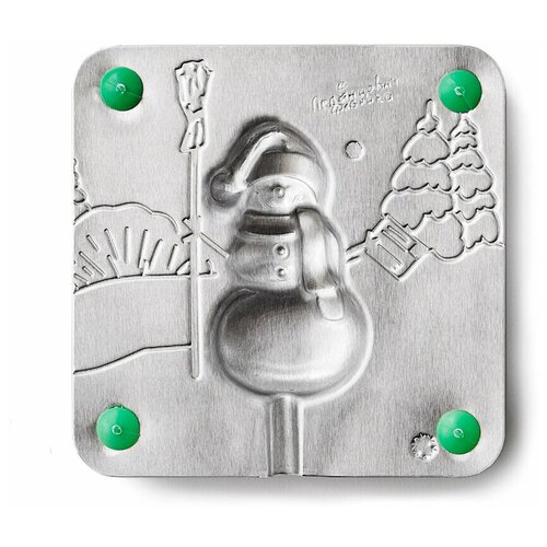 Форма для леденцов Леденцовая фабрика Снеговик 0018, серебристый