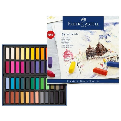 Faber-Castell Набор сухой мягкой пастели Gofa, 48 цветов голубой vista artista пастель сухая vafp 48 48 цветов