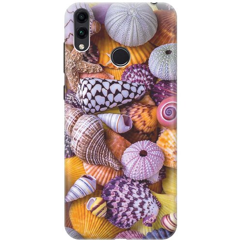 фото Re:paчехол - накладка artcolor для honor 8c с принтом "разноцветные ракушки"