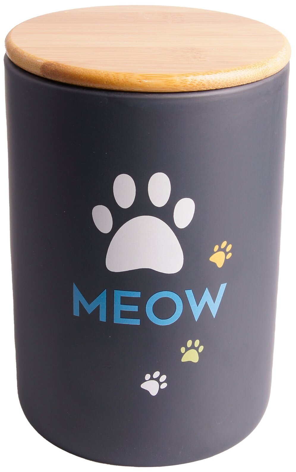 Бокс для корма Mr.Kranch Meow керамический для кошек черный 19 л (1 шт)