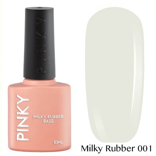 PINKY, Камуфлирующая база Milky Rubber Base № 01 (10 мл) pinky камуфлирующая база milky rubber base 15 10 мл