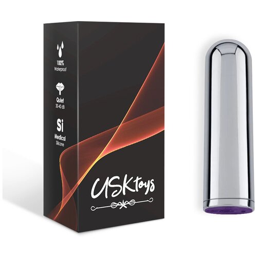 Купить Вибропуля Useeker BL Silicone аккумулятор 79х21х19мм, серебристый, пластик/силикон, female