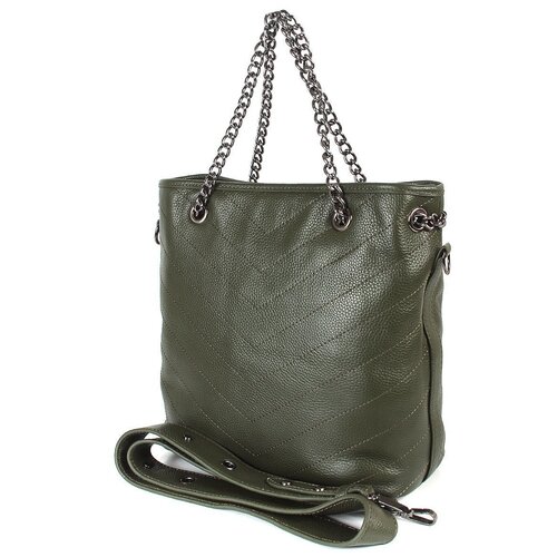 фото Сумка женская натуральная кожа meyninger а-св-0157/зеленый, модель хобо