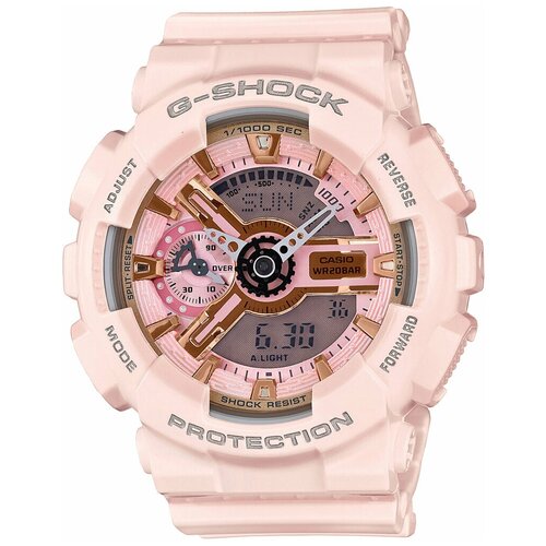 Наручные часы CASIO G-Shock, розовый, серый наручные часы casio g shock gma s110gs 8a серый серебряный