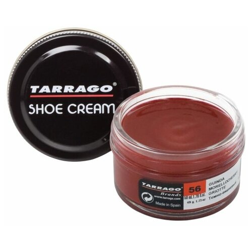 Крем для обуви Shoe Cream TARRAGO, цветной, банка стекло, 50 мл. (056 (morello cherry) тёмно-вишнёвый)