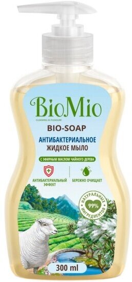Антибактериальное жидкое мыло Biomio Bio-Soap с маслом чайного дерева, 300 мл