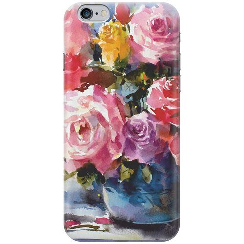 фото Cиликоновый чехол акварельный букет цветов на apple iphone 6s plus / 6 plus / эпл айфон 6 плюс / 6 эс плюс re:pa