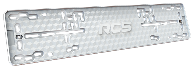 Пластиковая рамка для номера RCS-Light Белая