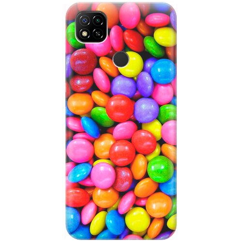 фото Re:pa накладка transparent для xiaomi redmi 9c с принтом "цветные драже"