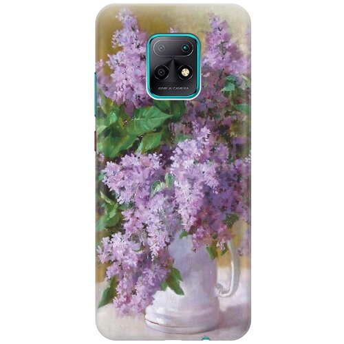 фото Cиликоновый чехол на xiaomi redmi 10x 5g / сяоми редми 10х 5г с принтом "букет сирени" gosso