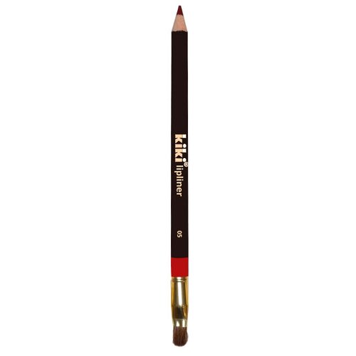 Стойкий нюдовый косметический карандаш для контуринга губ Kiki 05 с кисточкой, оттенок красно-коричневый
