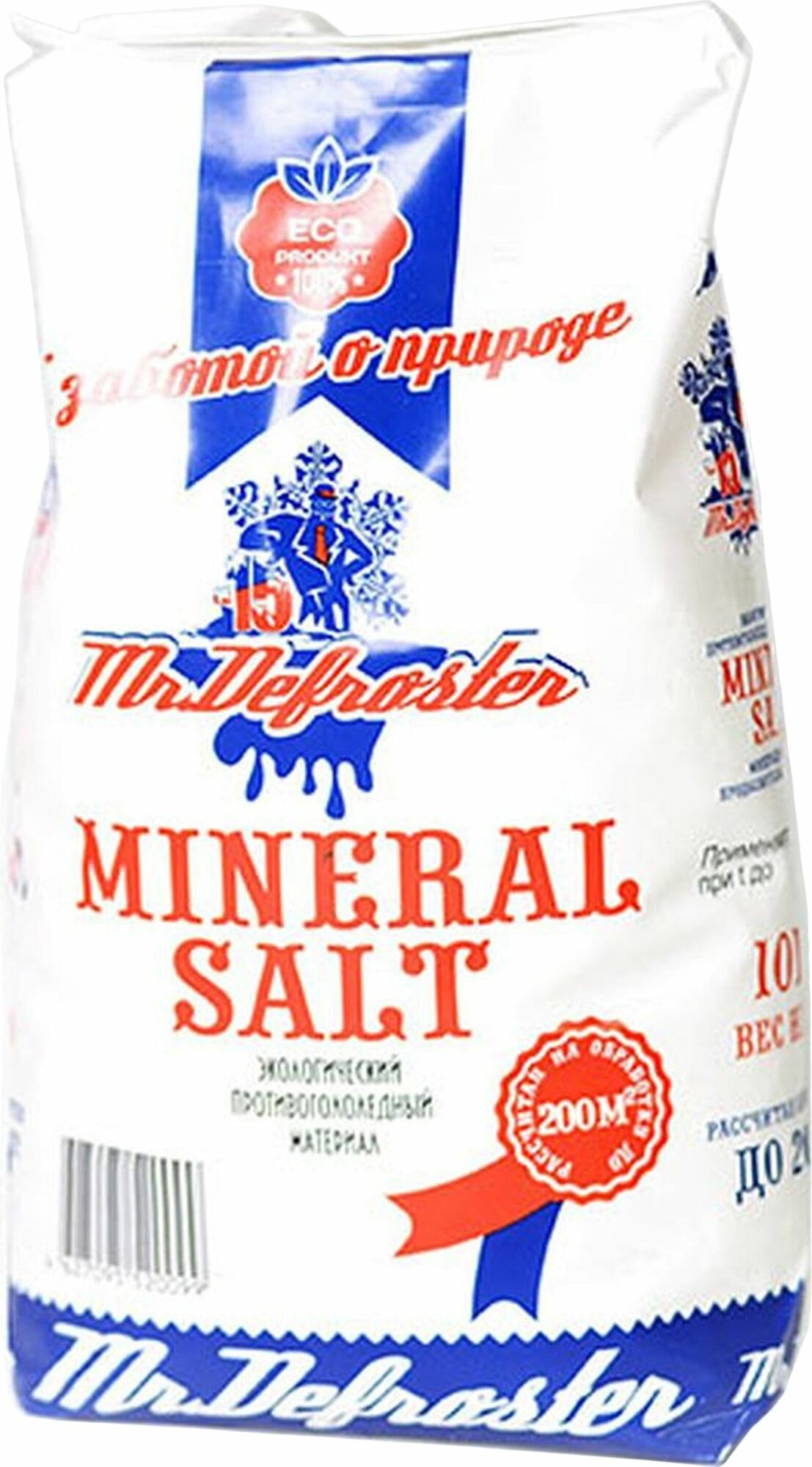 Реагент антигололёдный Mr. DEFROSTER Mineral salt 10кг. - фотография № 1